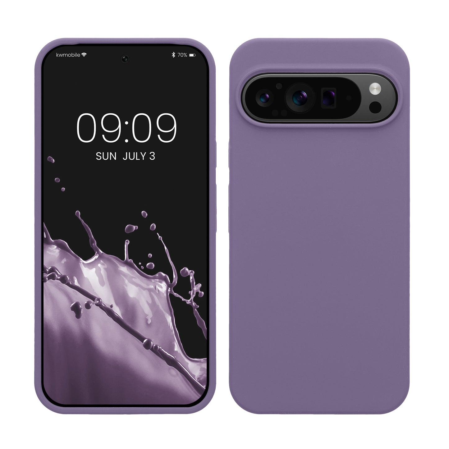 kwmobile Handyhülle für Google Pixel 9 Pro XL Hülle, für Pixel 9 Pro XL Case - Hülle Silikon - kabelloses Laden - Veilchen Lila Veilchen Lila  