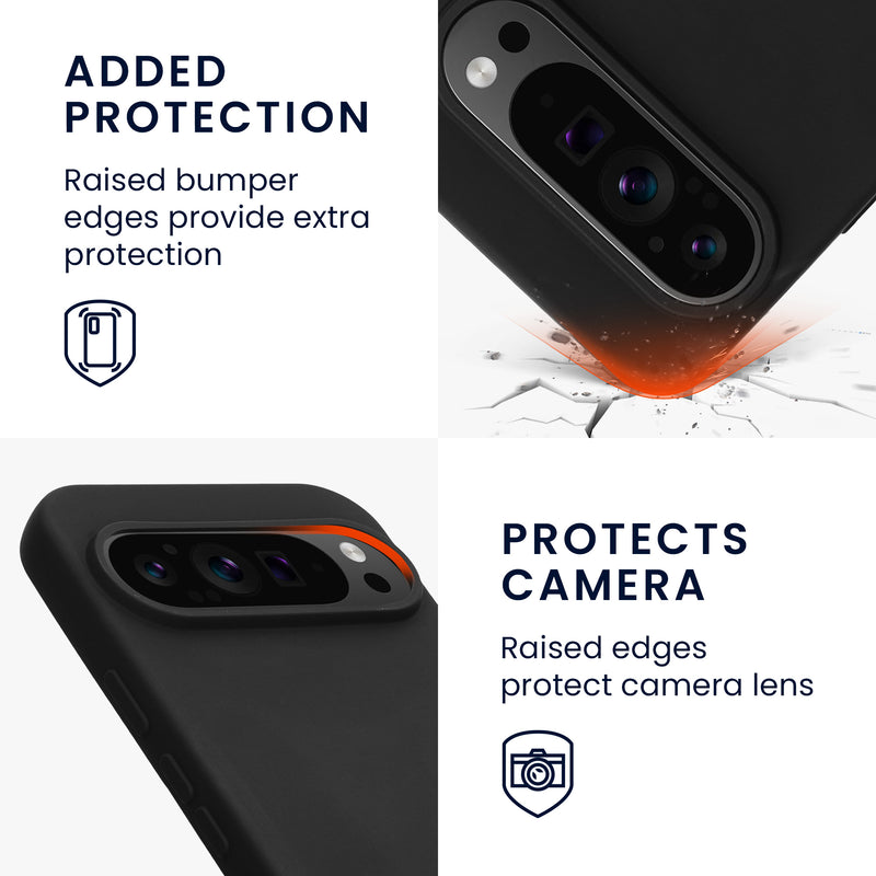 kwmobile Case Compatible with Google Pixel 9 / Pixel 9 Pro - Protective Cover for Wireless Charging