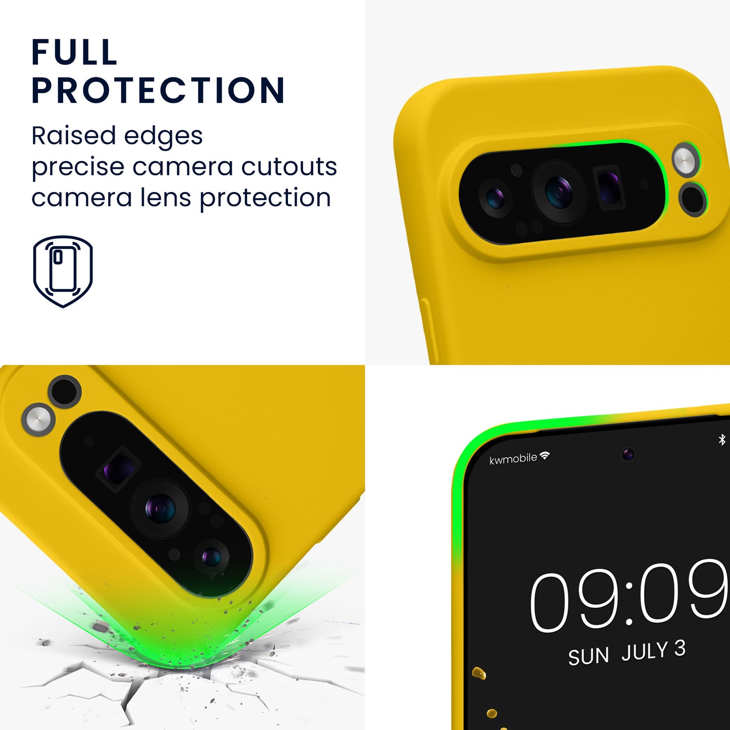 kwmobile Slim Case Compatible with Google Pixel 9 Pro XL Case - Silicone Phone Cover