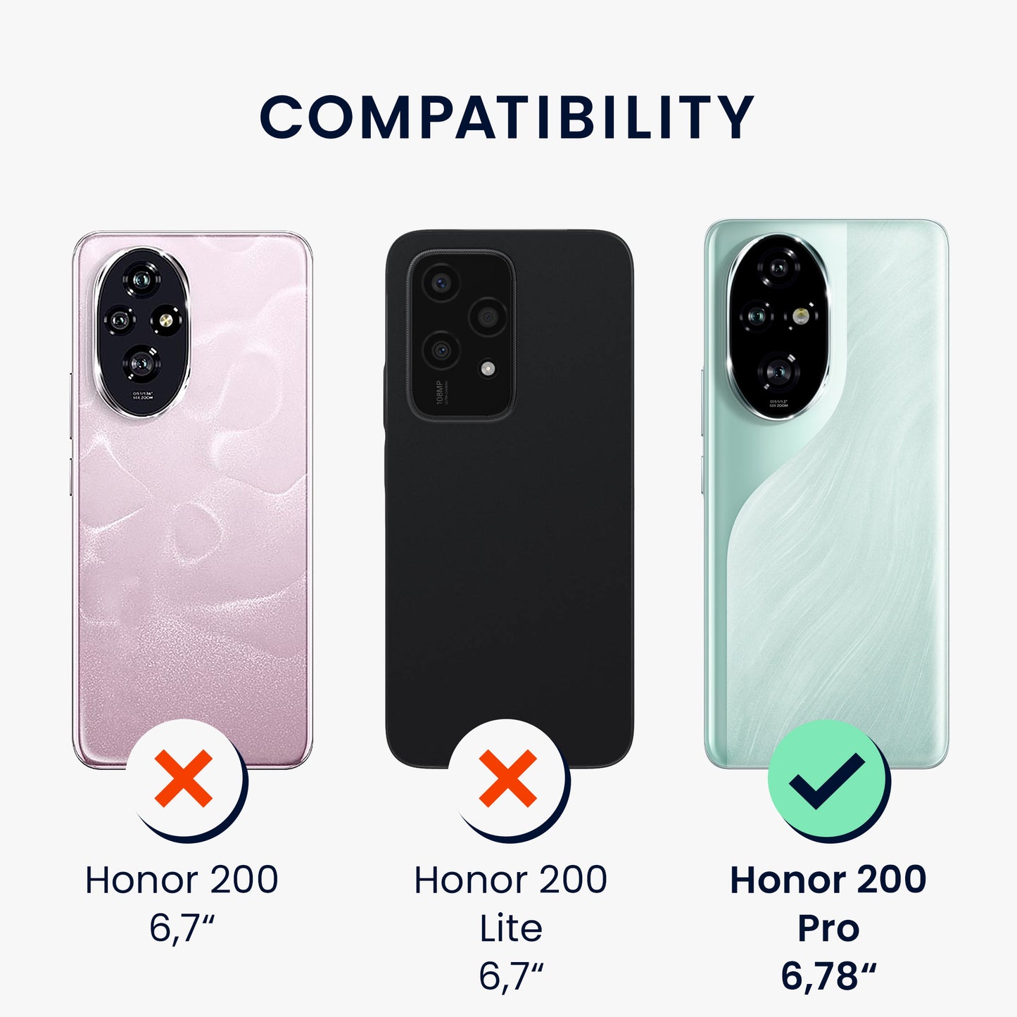 kwmobile Phone Case for HONOR 200 Pro Silicone Case Protective Cover