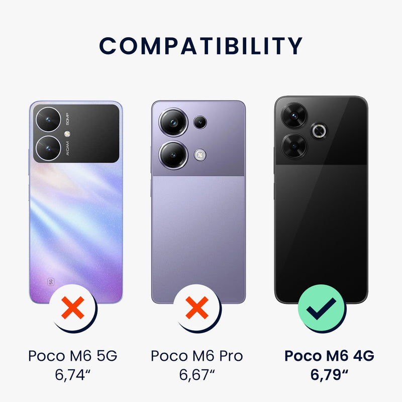 TPU Case with Camera Protection for Xiaomi Poco M6 4G in Matte Black