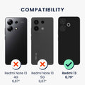 kwmobile Necklace Case Compatible with Xiaomi Redmi 13 Silicone Cover with Lanyard