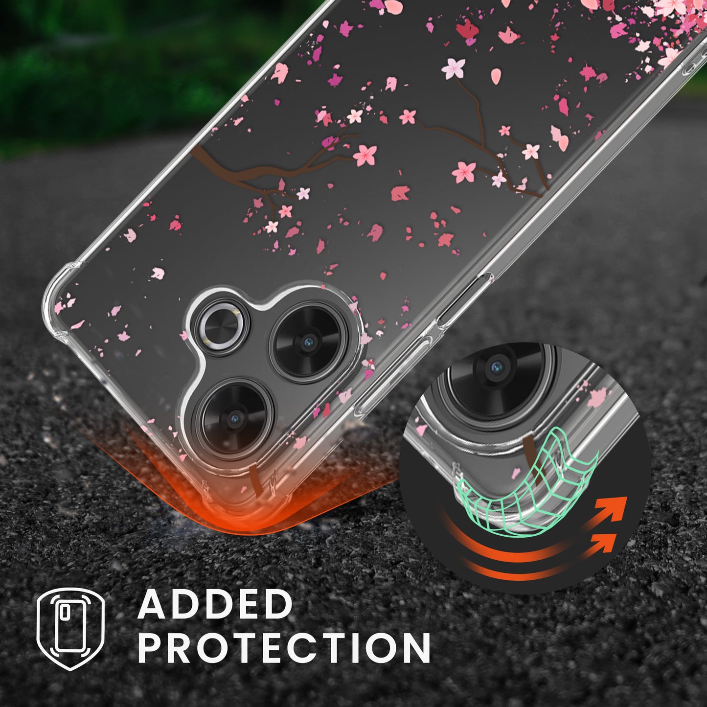 kwmobile Necklace Case Compatible with Xiaomi Redmi 13 Silicone Cover with Lanyard