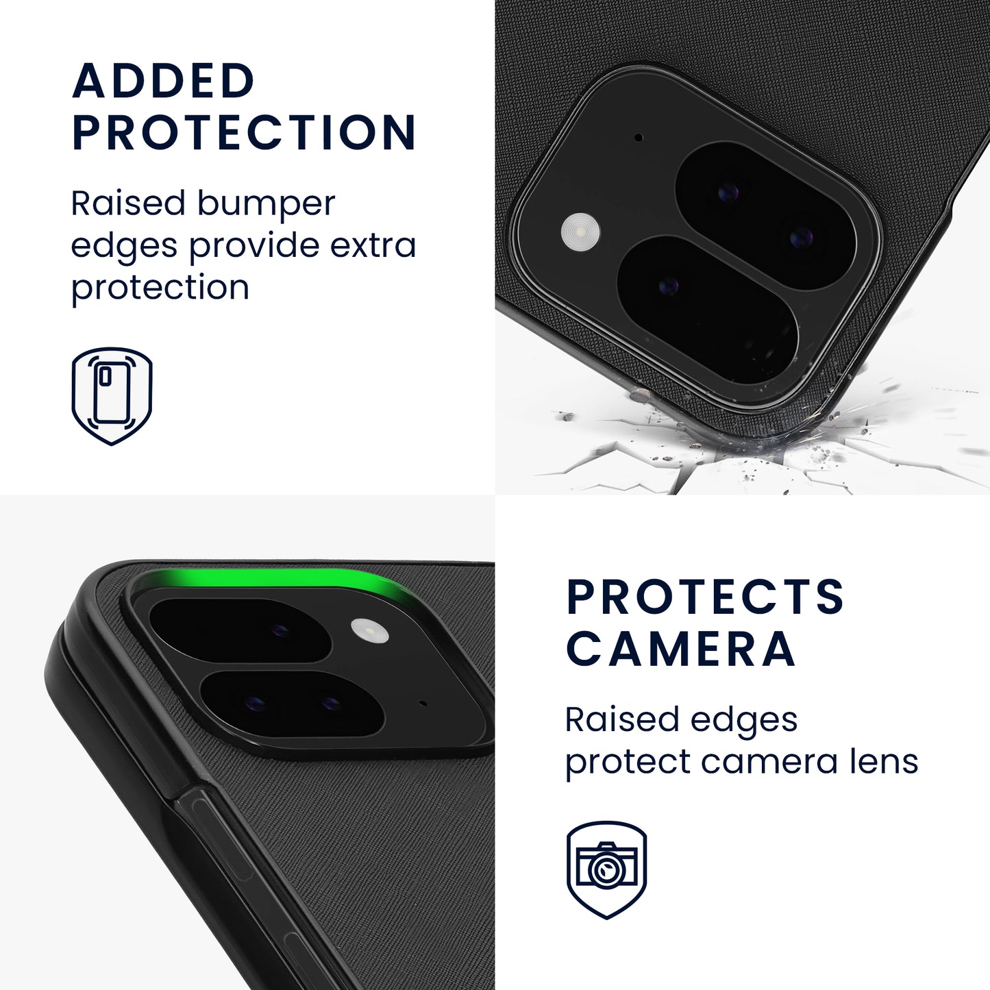kwmobile Flip Hard Case compatible with Google Pixel 9 Pro Fold - Case for Foldable Phone - Phone Cover