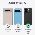 kwmobile Flip Hard Case compatible with Google Pixel 9 Pro Fold - Case for Foldable Phone - Phone Cover