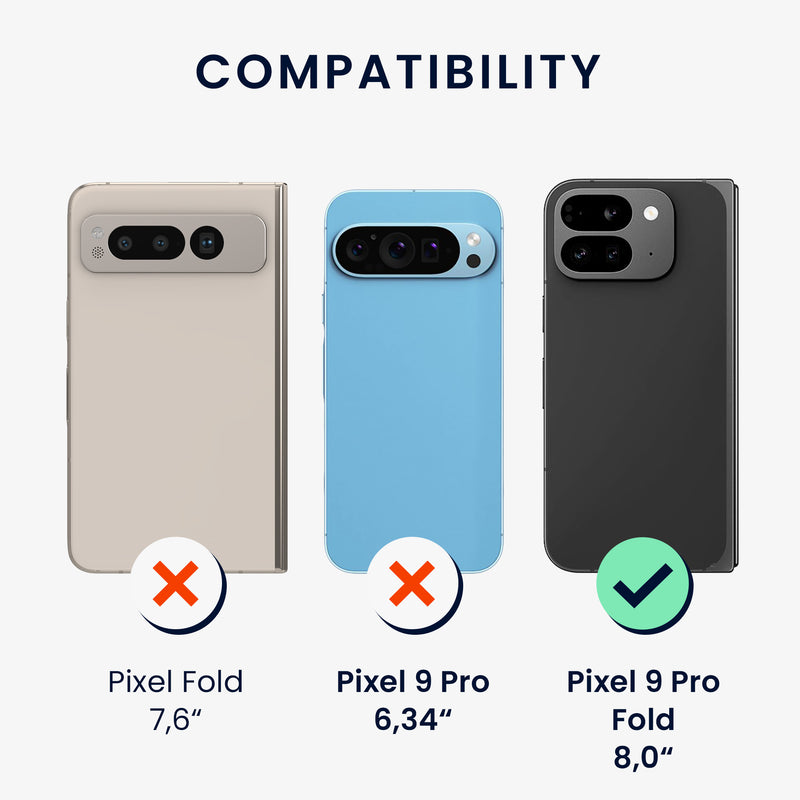 kwmobile Flip Hard Case compatible with Google Pixel 9 Pro Fold - Case for Foldable Phone - Phone Cover