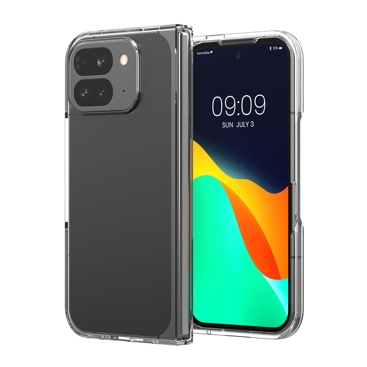 kwmobile Case Compatible with Google Pixel 9 Pro Fold Case Foldable Phone Cover with Frame Robust Cover
