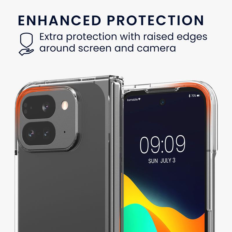 kwmobile Case Compatible with Google Pixel 9 Pro Fold Case Foldable Phone Cover with Frame Robust Cover