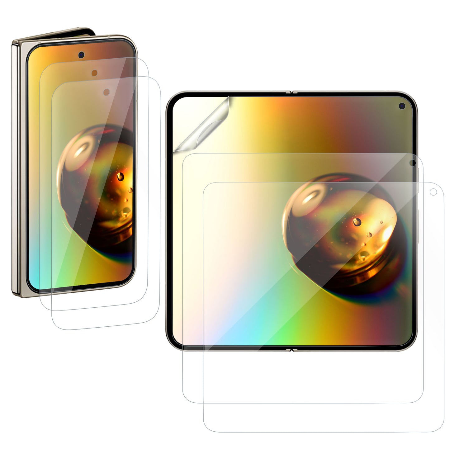 kwmobile Screen Protector for Inside and Outside Compatible with Google Pixel 9 Pro Fold