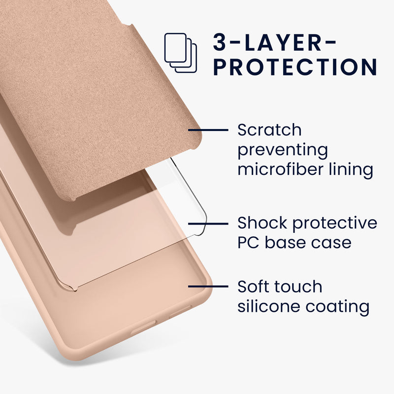 kwmobile Case for Google Pixel 9a Cover, for Pixel 9a Case - Silicone Cover - Wireless Charging