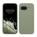 kwmobile Handyhülle für Google Pixel 9a Hülle, für Pixel 9a Case - Hülle Silikon - kabelloses Laden - Graugrün Graugrün  