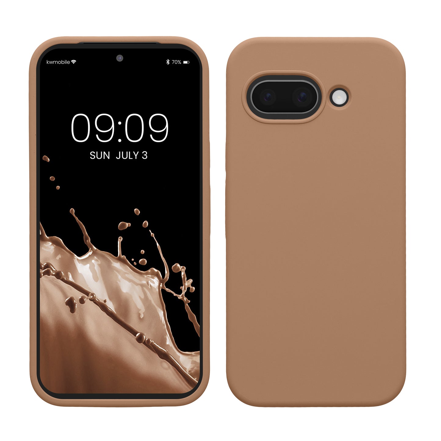 kwmobile Handyhülle für Google Pixel 9a Hülle, für Pixel 9a Case - Hülle Silikon - kabelloses Laden - Cappuccino Cappuccino  