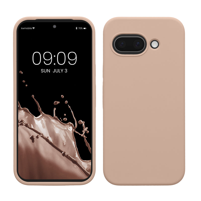 kwmobile Handyhülle für Google Pixel 9a Hülle, für Pixel 9a Case - Hülle Silikon - kabelloses Laden - Altrosa matt Altrosa matt  