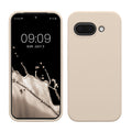 kwmobile Handyhülle für Google Pixel 9a Hülle, für Pixel 9a Case - Hülle Silikon - kabelloses Laden - Creme Creme  