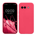 kwmobile Handyhülle kompatibel mit Google Pixel 9a Hülle - Handy Case aus weichem Silikon in Neon Pink Neon Pink  