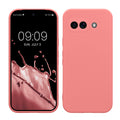 kwmobile Handyhülle kompatibel mit Google Pixel 9a Hülle - Handy Case aus weichem Silikon in Pastell Koralle Pastell Koralle  