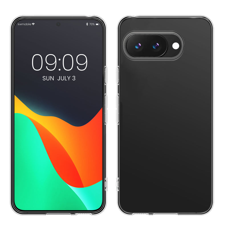 kwmobile Hülle kompatibel mit Google Pixel 9a - Silikon Handyhülle transparent - Handy Case in Transparent Transparent  