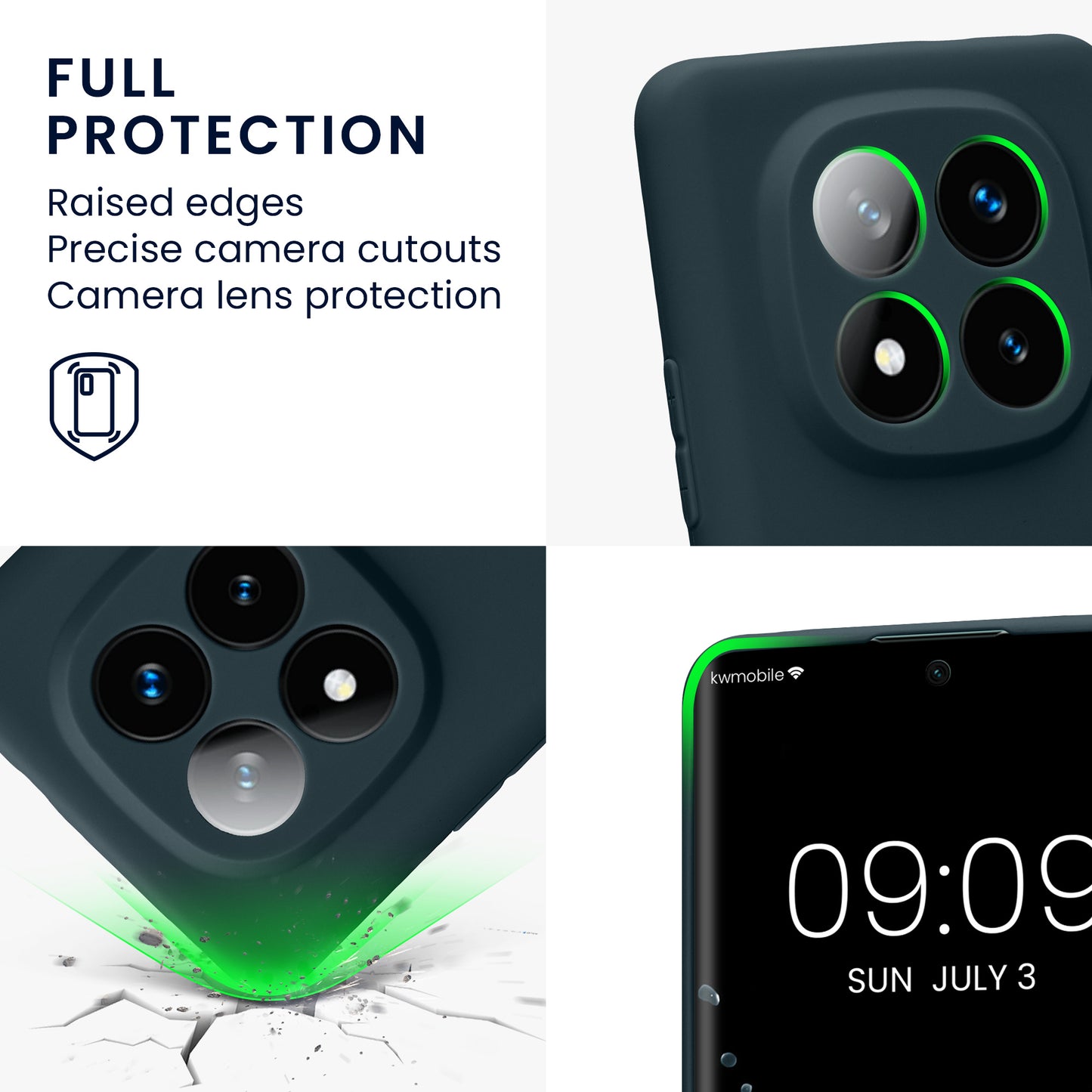 kwmobile Phone Case Compatible with Xiaomi Redmi Note 14 Pro+ 5G / Redmi Note 14 Pro Plus 5G Case - Soft Silicone Phone Cover