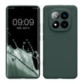 kwmobile Handyhülle kompatibel mit Xiaomi Redmi Note 14 Pro+ 5G / Redmi Note 14 Pro Plus 5G Hülle - Handy Case aus weichem Silikon in Moosgrün Moosgrün  