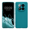 kwmobile Handyhülle kompatibel mit Xiaomi Redmi Note 14 Pro+ 5G / Redmi Note 14 Pro Plus 5G Hülle - Handy Case aus weichem Silikon in Petrol matt Petrol matt  