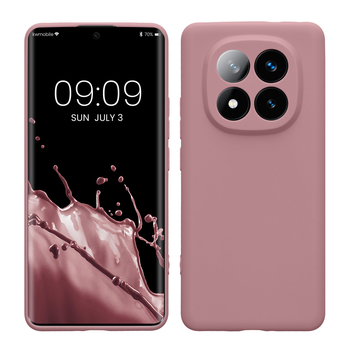kwmobile Handyhülle kompatibel mit Xiaomi Redmi Note 14 Pro+ 5G / Redmi Note 14 Pro Plus 5G Hülle - Handy Case aus weichem Silikon in Altrosa matt Altrosa matt  