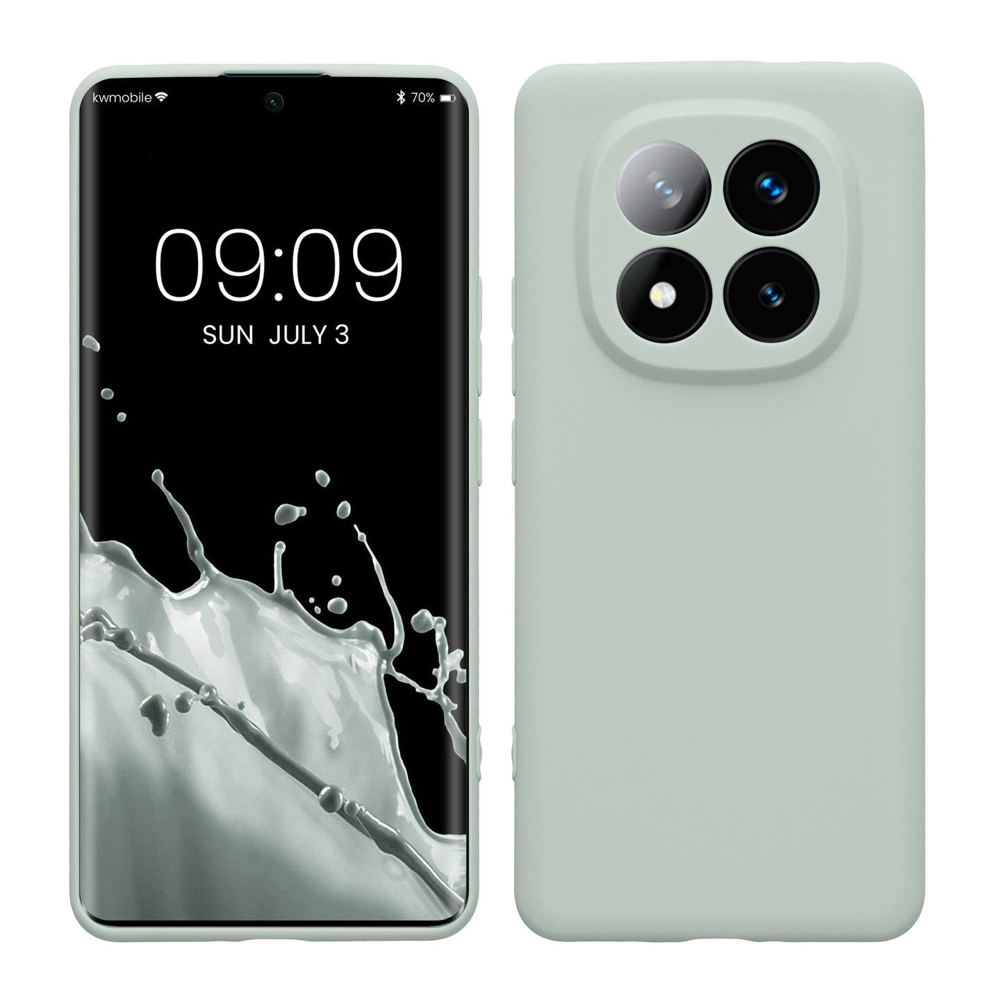 kwmobile Handyhülle kompatibel mit Xiaomi Redmi Note 14 Pro+ 5G / Redmi Note 14 Pro Plus 5G Hülle - Handy Case aus weichem Silikon in Cool Mint Cool Mint  