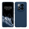 kwmobile Handyhülle kompatibel mit Xiaomi Redmi Note 14 Pro+ 5G / Redmi Note 14 Pro Plus 5G Hülle - Handy Case aus weichem Silikon in Marineblau Marineblau  