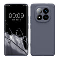 kwmobile Handyhülle kompatibel mit Xiaomi Redmi Note 14 Pro+ 5G / Redmi Note 14 Pro Plus 5G Hülle - Handy Case aus weichem Silikon in Blaugrau Blaugrau  