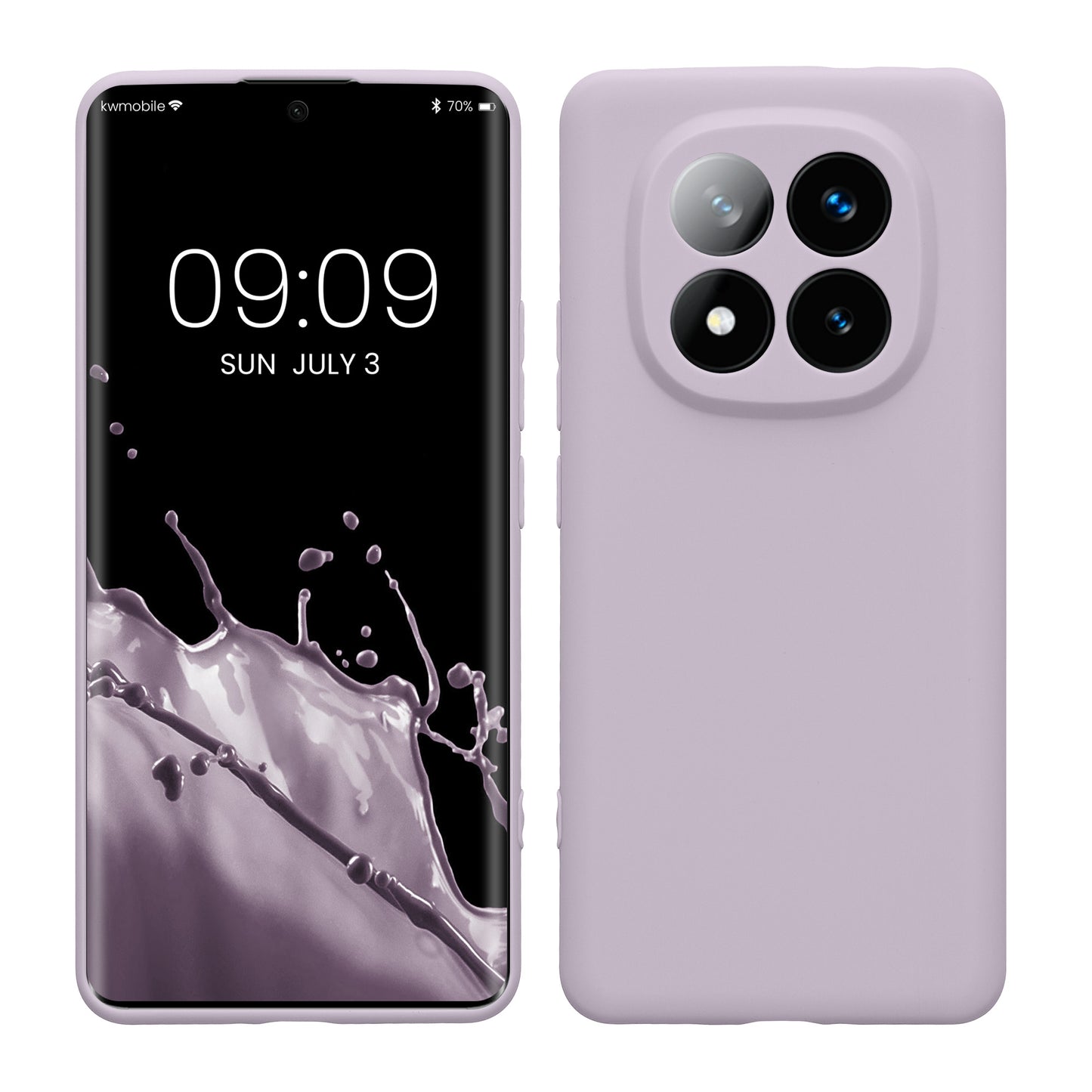 kwmobile Handyhülle kompatibel mit Xiaomi Redmi Note 14 Pro+ 5G / Redmi Note 14 Pro Plus 5G Hülle - Handy Case aus weichem Silikon in Lavendel Lavendel  