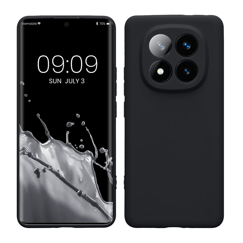 kwmobile Handyhülle kompatibel mit Xiaomi Redmi Note 14 Pro+ 5G / Redmi Note 14 Pro Plus 5G Hülle - Handy Case aus weichem Silikon in Heidelbeerblau Heidelbeerblau  
