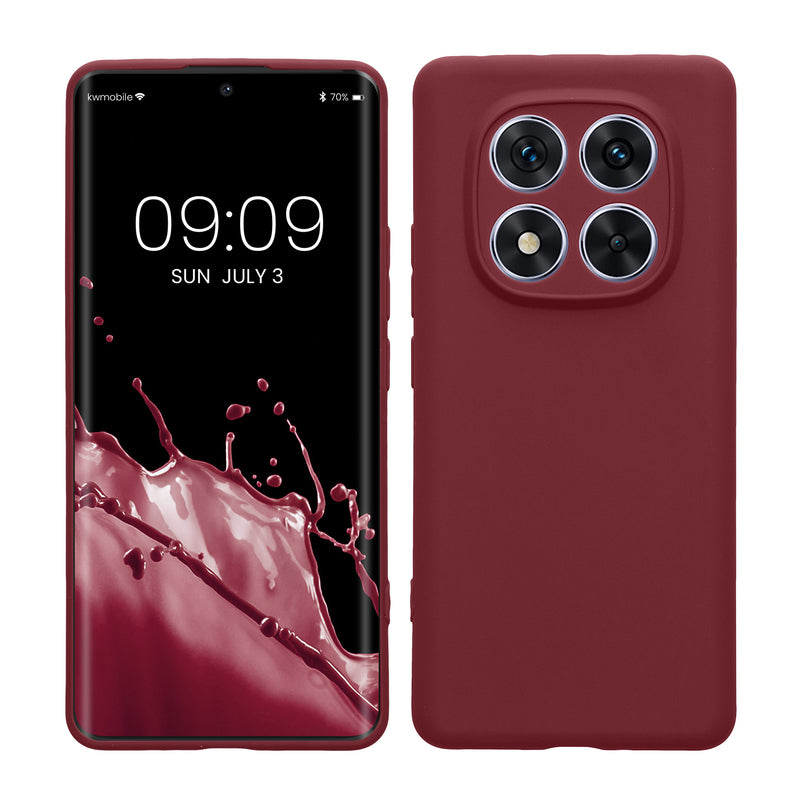 kwmobile Handyhülle kompatibel mit Xiaomi Redmi Note 14 Pro 5G / Poco X7 Hülle - Handy Case aus weichem Silikon in Bordeaux Violett Bordeaux Violett  