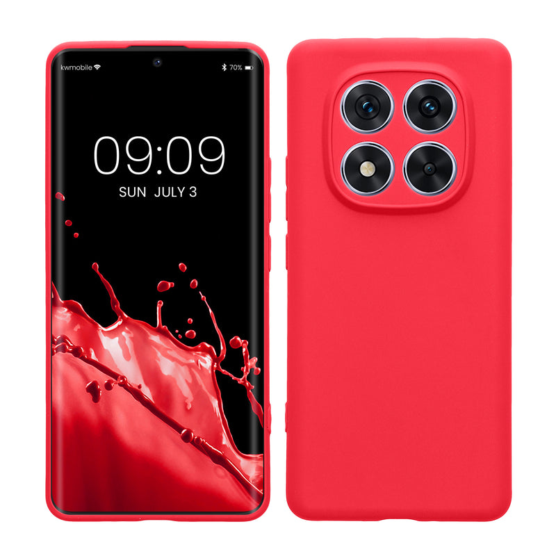 kwmobile Handyhülle kompatibel mit Xiaomi Redmi Note 14 Pro 5G / Poco X7 Hülle - Handy Case aus weichem Silikon in Neon Pink Neon Pink  