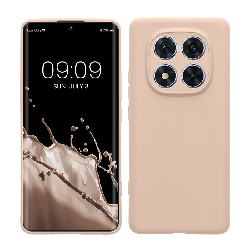 kwmobile Handyhülle kompatibel mit Xiaomi Redmi Note 14 Pro 5G / Poco X7 Hülle - Handy Case aus weichem Silikon in Coconut Swirl Coconut Swirl  