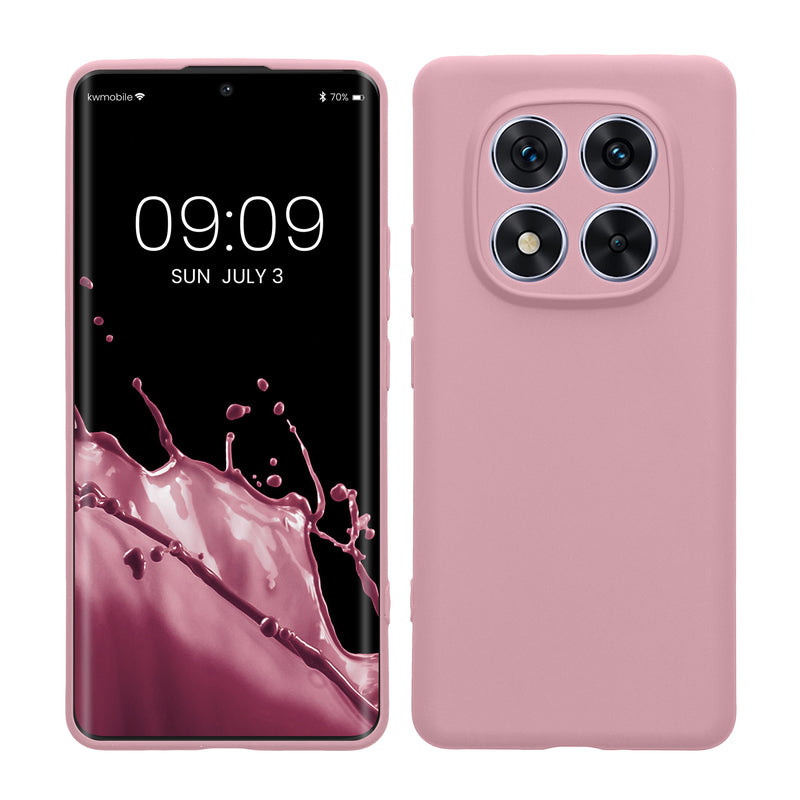 kwmobile Handyhülle kompatibel mit Xiaomi Redmi Note 14 Pro 5G / Poco X7 Hülle - Handy Case aus weichem Silikon in Altrosa matt Altrosa matt  