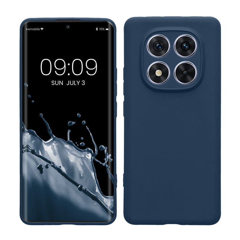 kwmobile Handyhülle kompatibel mit Xiaomi Redmi Note 14 Pro 5G / Poco X7 Hülle - Handy Case aus weichem Silikon in Marineblau Marineblau  