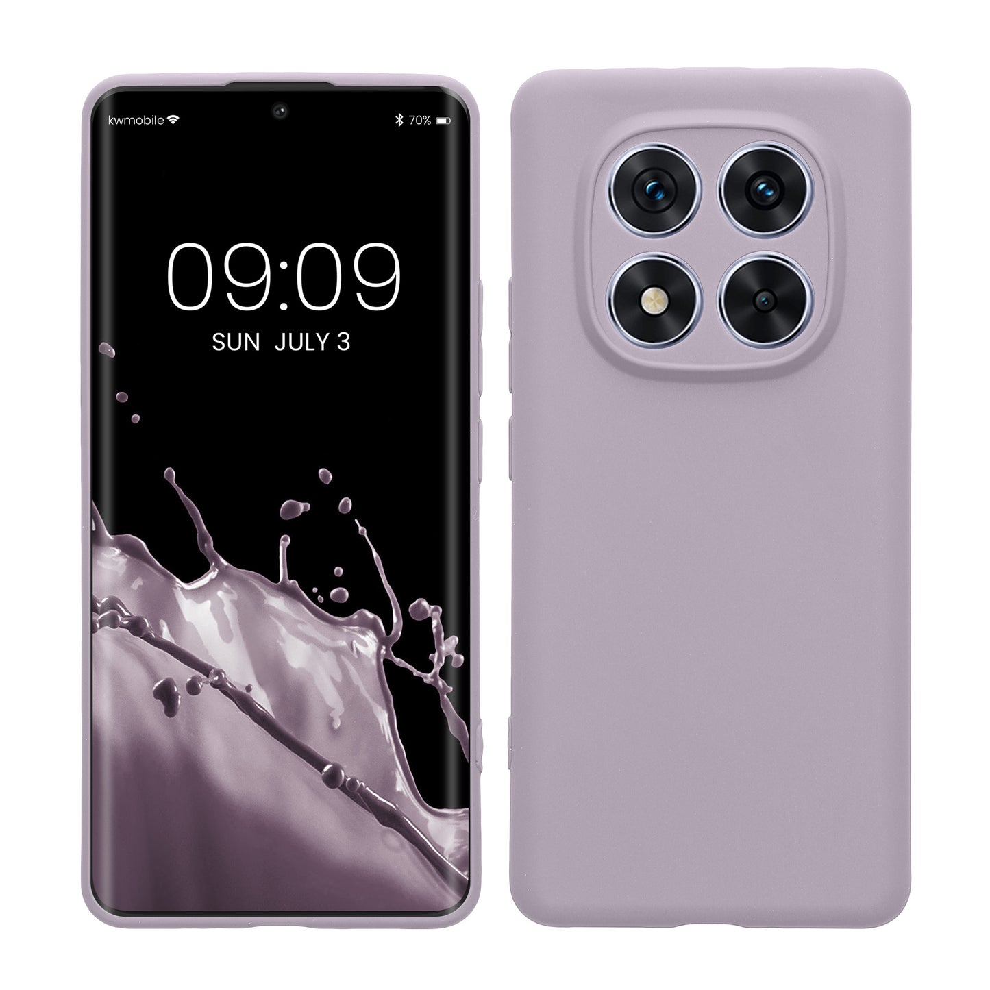 kwmobile Handyhülle kompatibel mit Xiaomi Redmi Note 14 Pro 5G / Poco X7 Hülle - Handy Case aus weichem Silikon in Lavendel Lavendel  