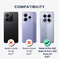 kwmobile Phone Case for Xiaomi Redmi Note 14 Pro 5G / Redmi Note 14 Pro+ 5G / Poco X7 Case - Silicone - Wireless Charging - Protective Cover
