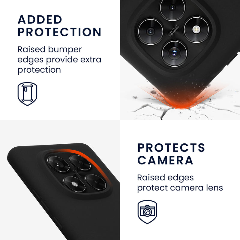 kwmobile Phone Case for Xiaomi Redmi Note 14 Pro 5G / Redmi Note 14 Pro+ 5G / Poco X7 Case - Silicone - Wireless Charging - Protective Cover
