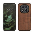 kwmobile Hülle kompatibel mit Xiaomi Redmi Note 14 Pro+ 5G / Redmi Note 14 Pro Plus 5G Hülle - Holz Case - stoßfestes Handy Cover - TPU Handyhülle in Dunkelbraun Dunkelbraun  
