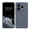 kwmobile Handyhülle kompatibel mit Xiaomi Redmi Note 14 5G (Nicht für 4G) Hülle - Handy Case aus weichem Silikon in Blaugrau Blaugrau  