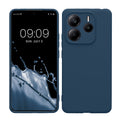 kwmobile Handyhülle kompatibel mit Xiaomi Redmi Note 14 5G (Nicht für 4G) Hülle - Handy Case aus weichem Silikon in Marineblau Marineblau  