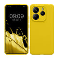 kwmobile Handyhülle kompatibel mit Xiaomi Redmi Note 14 5G (Nicht für 4G) Hülle - Handy Case aus weichem Silikon in Strahlend Gelb Strahlend Gelb  
