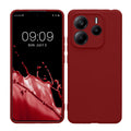 kwmobile Handyhülle kompatibel mit Xiaomi Redmi Note 14 5G (Nicht für 4G) Hülle - Handy Case aus weichem Silikon in Rhabarber Rot Rhabarber Rot  