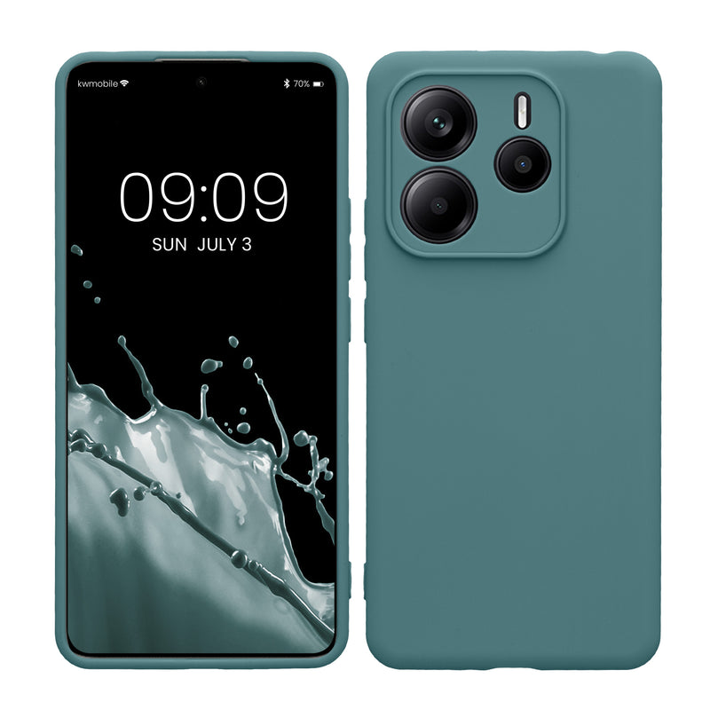 kwmobile Handyhülle kompatibel mit Xiaomi Redmi Note 14 5G (Nicht für 4G) Hülle - Handy Case aus weichem Silikon in Arctic Night Arctic Night  