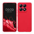 kwmobile Handyhülle kompatibel mit Xiaomi 14T Hülle - Handy Case aus weichem Silikon in Neon Pink Neon Pink  