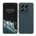 kwmobile Handyhülle kompatibel mit Xiaomi 14T Hülle - Handy Case aus weichem Silikon in Dunkler Schiefer Dunkler Schiefer  