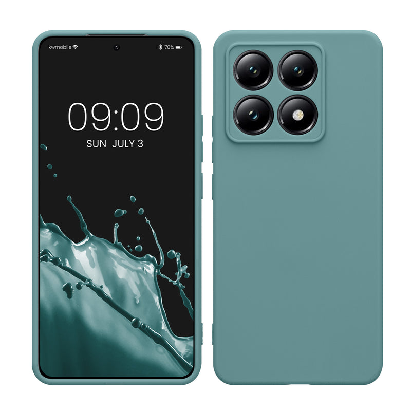 kwmobile Handyhülle kompatibel mit Xiaomi 14T Hülle - Handy Case aus weichem Silikon in Arctic Night Arctic Night  