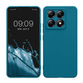 kwmobile Handyhülle kompatibel mit Xiaomi 14T Hülle - Handy Case aus weichem Silikon in Karibikblau Karibikblau  