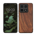 kwmobile Hülle kompatibel mit Xiaomi 14T Hülle - Holz Case - stoßfestes Handy Cover - TPU Handyhülle in Vintage Braun Braun Vintage Braun  