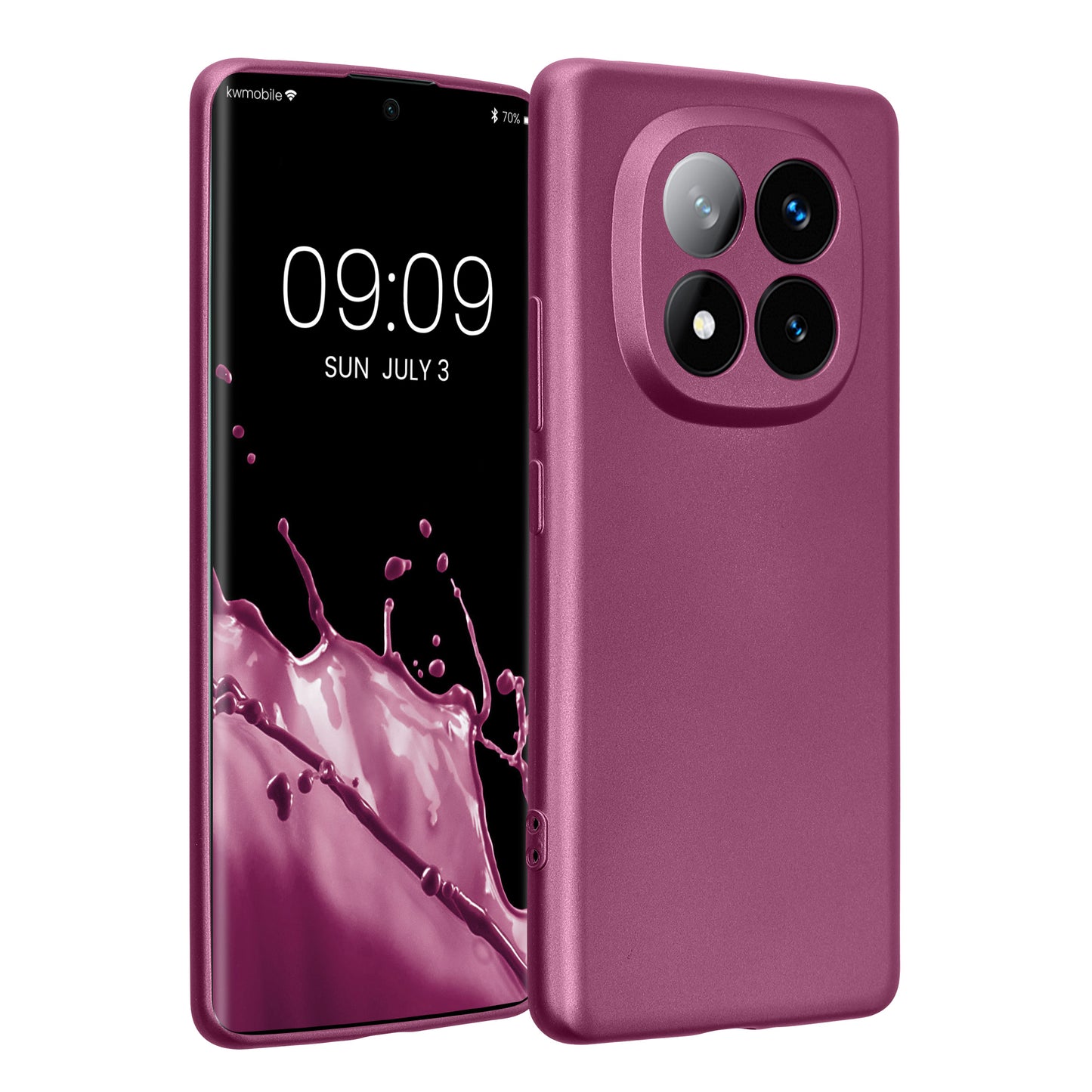 kwmobile Handyhülle kompatibel mit Xiaomi Redmi Note 14 Pro+ 5G / Redmi Note 14 Pro Plus 5G Hülle - weiche Silikon Case metallisch schimmernd in Metallic Lavendel Metallic Lavendel  